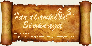 Haralampije Šimpraga vizit kartica